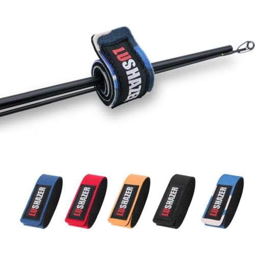 2PCS Fishing Belt Strap Sleeve Fishing Pole Tie Wrapping Band Pack with Elastic Carp Fishing Rod Belt