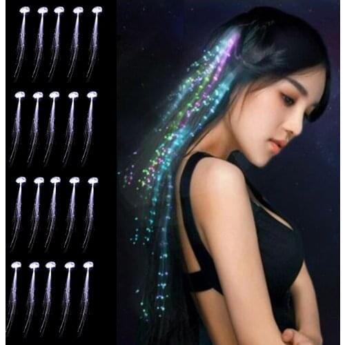 20pcs LED Lights Hair Barrettes Hair Braid Hair Extension Party Supplies Favor