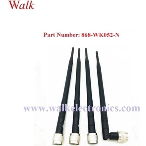 295mm length 7.0dBi high gain N male foldable 868MHz UHF antenna N male flexible 868MHz RFID rubber antenna