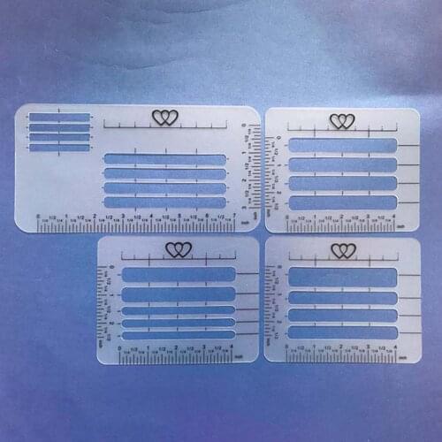4pcs Envelope Addressing Guide Stencil Calligraphy Improving Templates Ruler