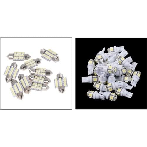 40 Pcs Order Bulbs Torpedo Lights 12 LED SMD White 31MM White W5W Bulb 5050 5 SMD LED Light