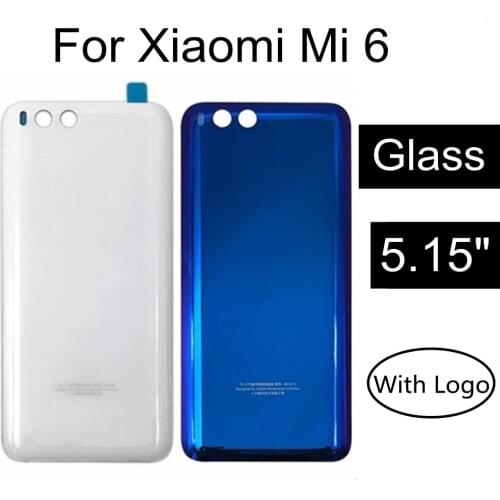 5.15" For XIAOMI Mi 6 Mi6 Back Battery Cover Case Glass Housing Rear door Cover Back Cover For Xiaomi Mi 6 Battery Cover