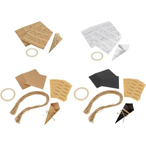 50Pieces Confetti Cones Wedding Cones Paper Cones for Party Petal Small Bouquet