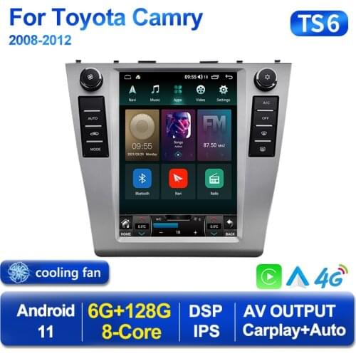 9.7inch DSP Tesla Style Android 11For Toyota Camry 6 XV 40 50 2008 - 2012 Car Radio Multimedia Video Player Navigation GPS