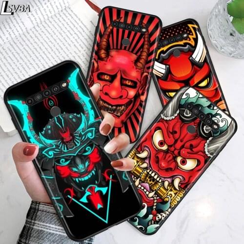 Demon Samurai Japan for LG G8 G8S G8X V30 V35 V40 V50 V60 ThinQ Q60 K40 K50 K51 K61 K71 K92 K62 Soft Black Phone Case