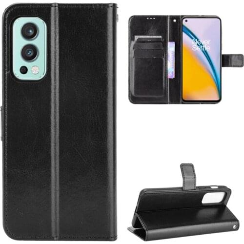For OnePlus Nord 2 5G Case Luxury Flip PU Leather Wallet Lanyard Stand Case For OnePlus Nord 2 5G Phone Bags