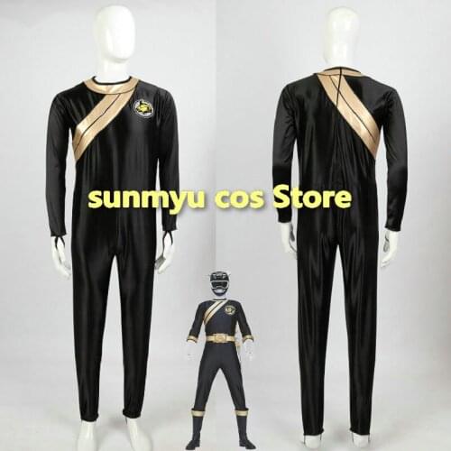 Hyakujuu Sentai Gaoranger Sotaro Ushigome the Iron Bison black bodysuit Cosplay Costume Custom Size Customize Halloween