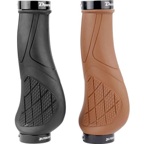 Deemount Bicycle Eco Rubber Grips Anti-skid Bar End Comfy Hand Feel MTB Cycling Hand Rest Double Side Locking