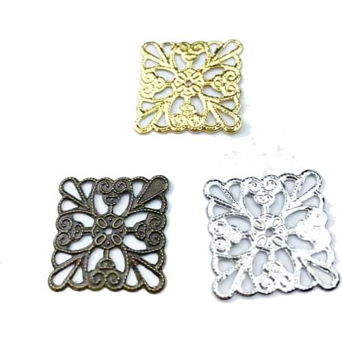 20pcs 24mm Filigree Metal sheets decorative for Jewelry Making Cosplay accessories Earring accessories