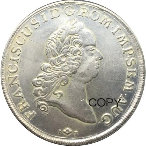 German States 1765 1 thaler FRANZ I Cupronickel Silver Plated Copy Coins