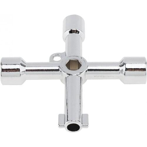 Multifunction 4 Ways Utility Key Wrenches Universal Plumber Keys Triangle for Gas Electric Meter Cabinets Bleed Radiators