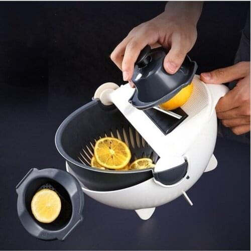 Multifunctional Detachable Vegetable Slicer Household Potato Slicer Drain Basket Radish Grater Kitchen Tools Vegetable Cutter