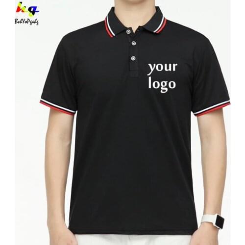 Male DIY/custom logo polo shirt printing logo picture text family children casual top