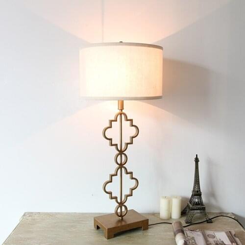 Wrought iron Table Lamps Nordic creativity American style living room study room bedroom bedside simple modern decorat LU729322