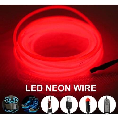 Neon Light LED Strip Sign El Led Neon Sign Wire Under Car Flexible Soft Tube Lights Christmas Anime/Body Woman/Rooms Rope Decor
