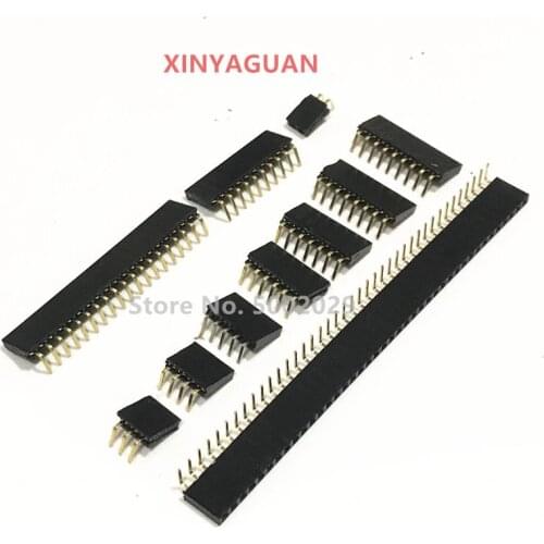 Single row female 2.54mm Pitch 1*2/3/4/5/6/7/8/9/10/20/40 PiN Single Row Right Angle Female PCB Header Connector For Arduino