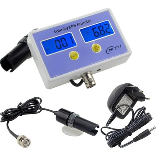 PH-2771 2 in1 Digital Salinity & PH Meter Salinity & PH Monitor for Aquarium Free Shipping with Track Number 12000907