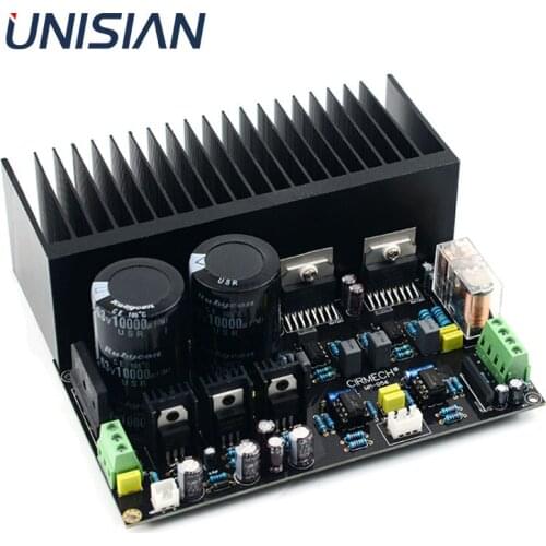 UNISIAN TDA7293 DC servo Auido Power Amplifier board 100W+100W TDA 7293 OP07 NE5534 High Power Amplifiers for Home audio system