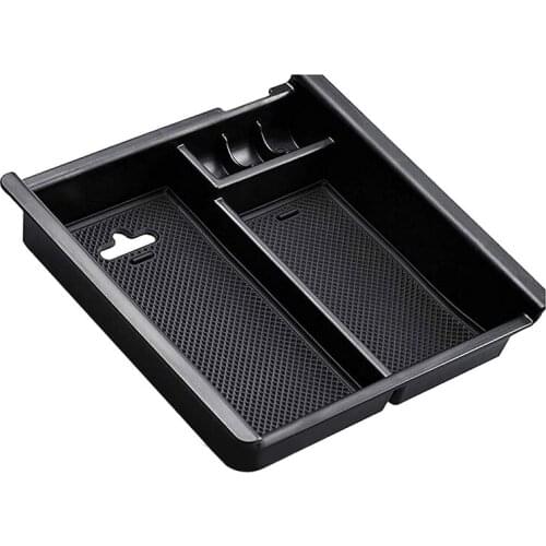 Car Center Console Organizer Tray for Toyota Tacoma 2016-2021 Accessories Armrest Storage Box Insert Tray, Black Trim