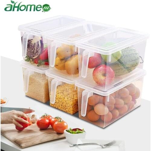 Transparent Plastic Refrigerator Storage Box Kitchen Eggs Fruit Dumplings Storage Box Kitchen Foods Container Sealing Box
