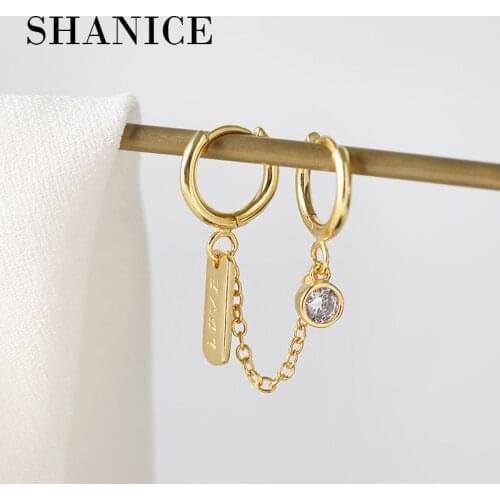 SHANICE 925 Sterling Silver 1pcs Earrings Jewelry Fashion Ear Clip CZ Tassel Earrings For Women Gift Pendientes Ear Cuff Cuffs