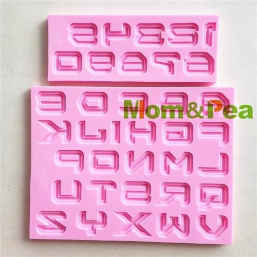 Mom&Pea 1404-5 Free Shipping Letters & Numbers Silicone Mold Cake Decoration Fondant Cake 3D Mold Soap Mold Food Grade