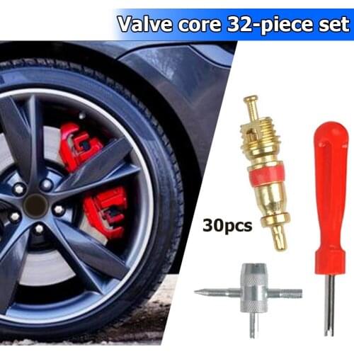 Convenient Tire Repair Tools Set 30pcs Durable Metal Valve Cores Remover Multi-function 4-in-1 Valve Tool for Car Bike