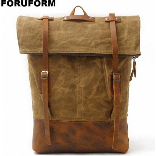 Vintage Fashion Backpack Waterproof Canvas Backpack Men Backpack Women School Backpack Casual Travel Bagpack Rucksack LI-1864