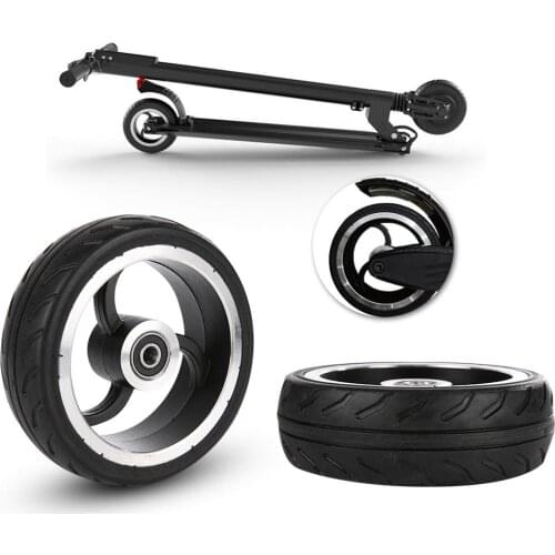 High Quality 5.5 Inch Scooter Wheel PU Tire Aluminum Alloy Rubber Inner Tube 8" Scooter Wheelchair Air Wheel Can Loading 100Kg
