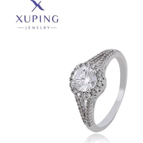 Xuping Jewelry Summer Sale Fashion Women Engagement Ring with Rhodium Plated ZBR197