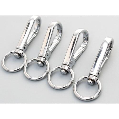 10 Pcs 360 Degree Turn Buckle Lock Hooks Keychain DIY Hanging Ring Key Chain Bag Accessories Pet Traction Rope Round Ring Buckle