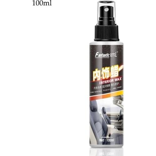 100ml Car Plastic Parts Retreading Agent Wax Instrument Panel Auto Interior Auto Plastic Renovated Coating Car Light Cleaner