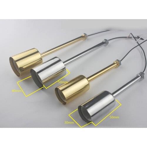 4pieces/lot E14 E27 ceramic Lamp Base with metal cup lamp socket with hollow tube and 300mm wire and nut lighting accessories