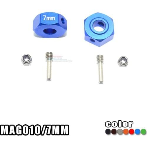 GPM ALUMINUM HEX ADAPTERS 7MM For 1/10 4WD ARRMA BIG ROCK CREW CAB 4X4 3S BLX-AR102711 RC Upgrade