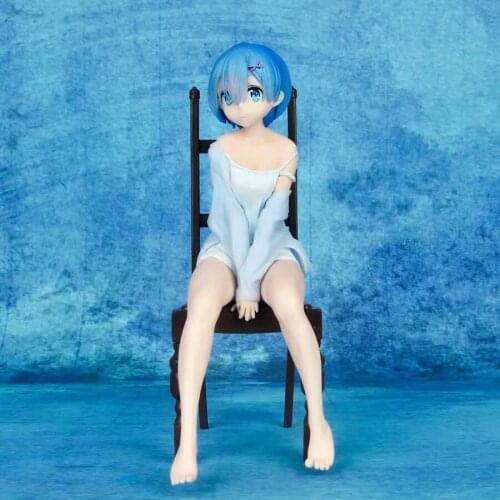 Anime Re Life In A Different World From Zero Remu Pajamas Chair Ver PVC Action Figure Collectible Model Doll Toy 20cm