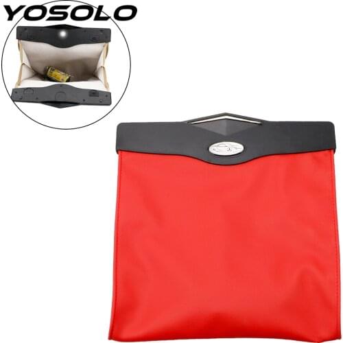 YOSOLO LED Light Car Trash PU Leather Car Organizer Storage Box Multifunction For Door Side Seat Back Interior Accessories