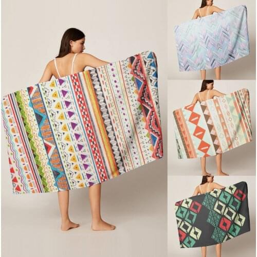 Better Quality Bath Towel Striped Tapestry Beach Throw Towel Yoga Mat Made From Microfiber Bohemian Indian Mandala Blanket