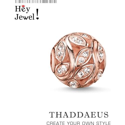 Beads Tendrils,Rose Gold & Rhinestone Beads Fits Bracelet Europe Jewelry Thanksgiving Gift For Women & Men