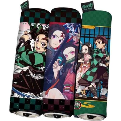 Demon Slayer: Kimetsu No Yaiba Tanjiro Kamado Cosmetic Make Up Bag Cosplay Scroll Pencil Case Coiling Block Stationery Bag