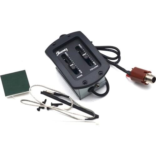 IB Guitar Equalizer with Volume and Tone Control Passive Control EQ 71x46MM Black