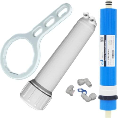 75gpd Reverse Osmosis Filter housing 1812-75 RO membrane 1/4 Quick connect wrench Kitchen water purifier parts