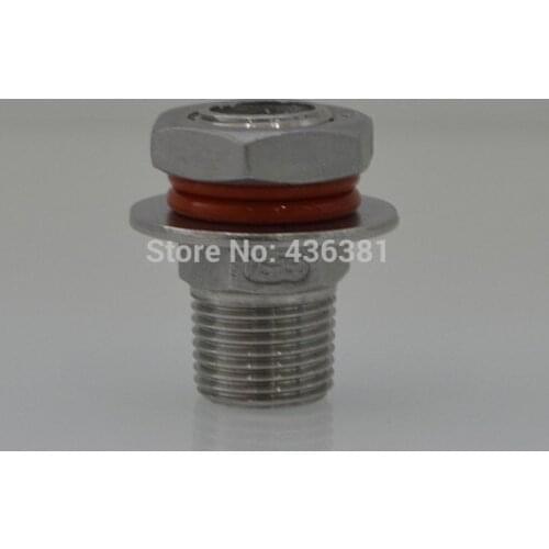 Homebrew Hardware Kettle/Keg Weldless Bulkhead,close nipple for home brew,1/2"