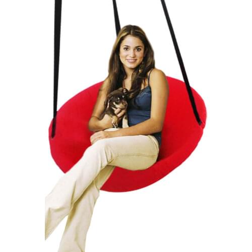 Red Chilling Out Children And Adult Round Ceiling Hanging Swing Chair