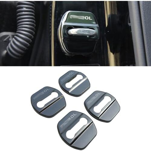 Stainless Steel Car Door Lock Buckle Cover For Nissan Patrol Armada Y62 2013-2020 Door Lock Protect Decoration Accessories