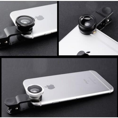 Fish Eye Lenses Mobile Phone Lens For iPhone Samsung Huawei Xiaomi Oneplus 7 Macro Fisheye Wide Angle Camera Lens Kits Lentille