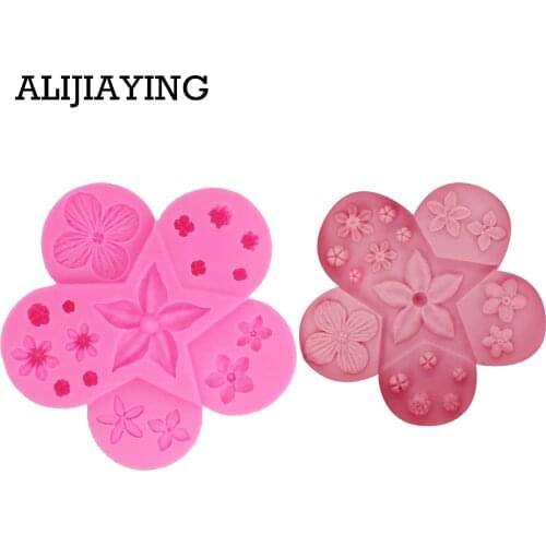M1328 Silicone Mold Flower DIY Chocolate Candy Resin Clay Crafts Molds Sugarcraft Fondant Cake Decorating Tools
