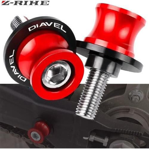 Motorcycle 6MM CNC Swingarm Spools Stand Screws Slider Bobbins For DUCATI DIAVEL 2008 2009 2010 2011 2012 2013 2014 2015 2016