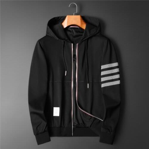 New 2021 Men luxury Rib Sleeve Zipper Classic striped High couple Baseball Coats & Jackets Abstract digital coat Motor #D219