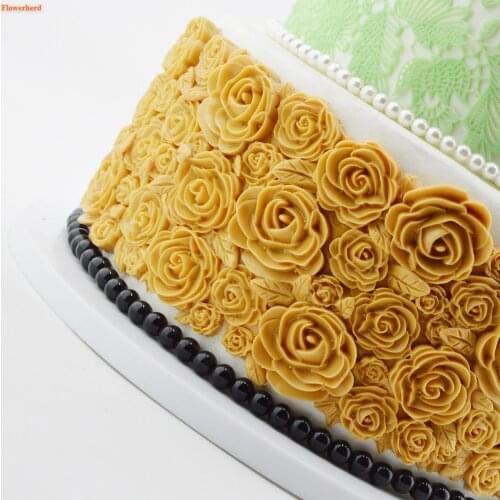 New 3D Roses Fondant Cake Silicone Mold Birthday Wedding Decoration DIY Chocolate Biscuit Mold Cake Decorating Baking Tools