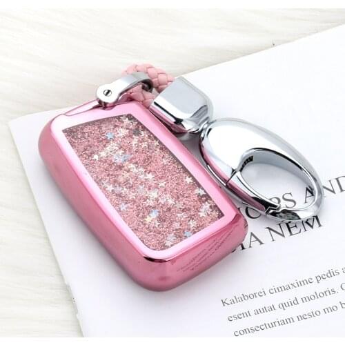 Beautiful Quicksand Soft TPU Car Key Cover Case For Volkswagen VW Tiguan MK2 Magotan Passat B8 CC 2017 2018 For Skoda Superb A7